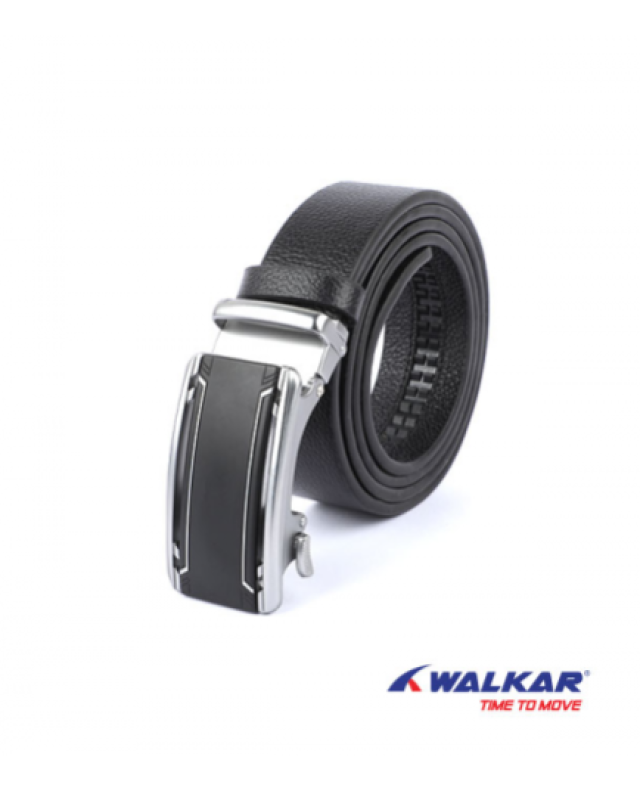 Adjustable buckle leather belt